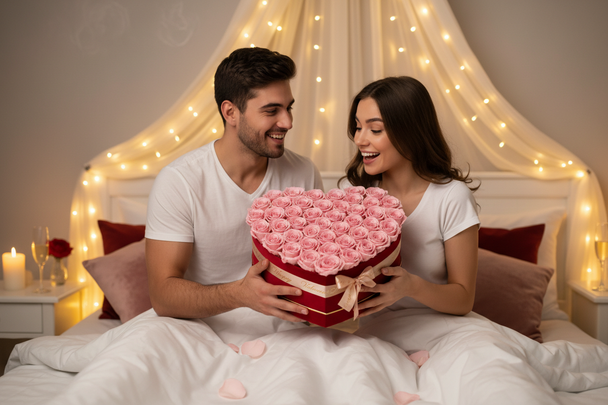 The Ultimate Valentine’s Gift – Heart-Shaped Eternal Roses 27 pcs