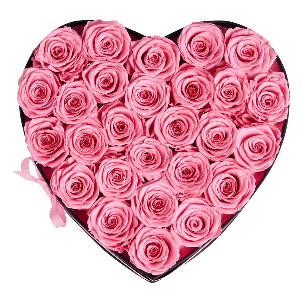 The Ultimate Valentine’s Gift – Heart-Shaped Eternal Roses 27 pcs